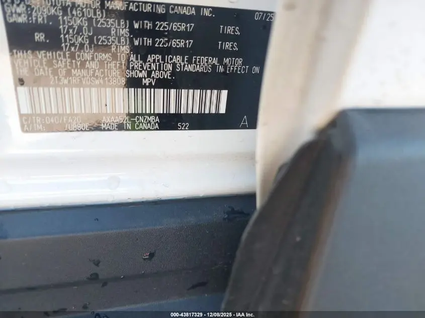 2025 TOYOTA RAV4 XLE