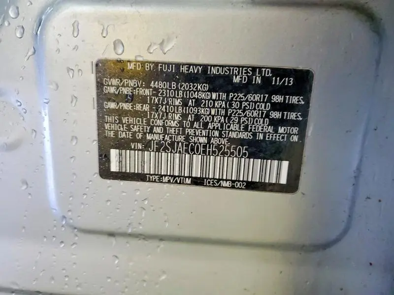 2014 SUBARU FORESTER 2.5I PREMIUM  