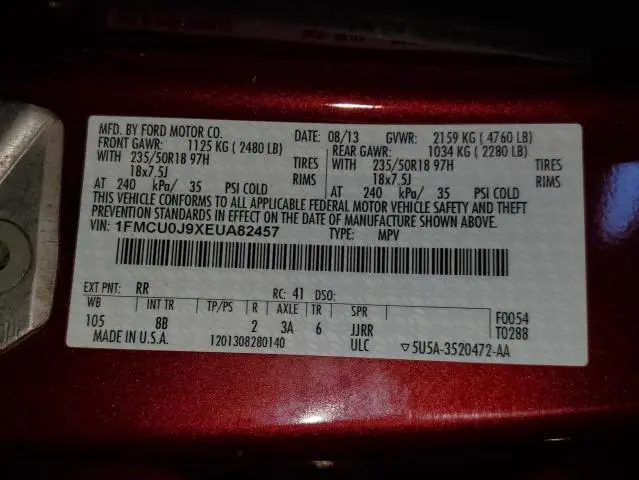 2014 FORD ESCAPE TITANIUM  