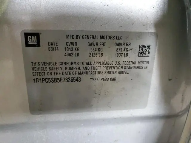 2014 CHEVROLET CRUZE LT