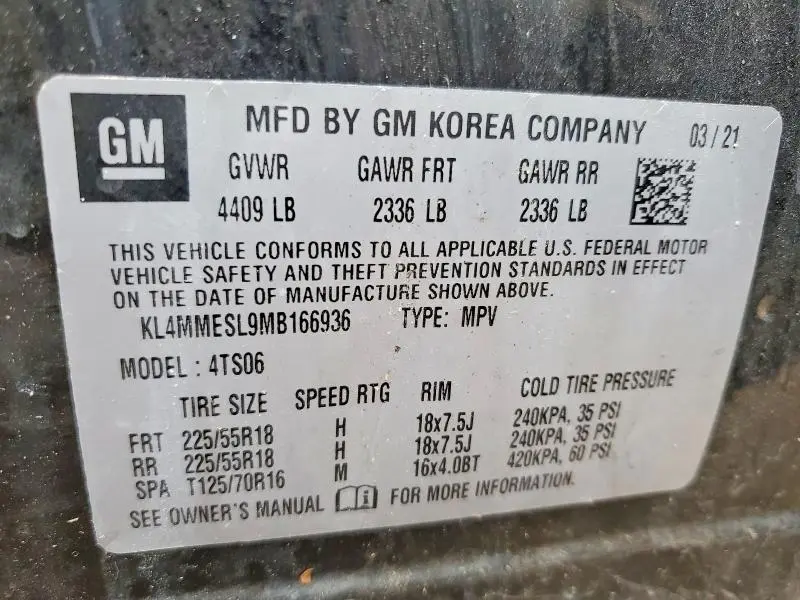 2021 BUICK ENCORE GX SELECT  