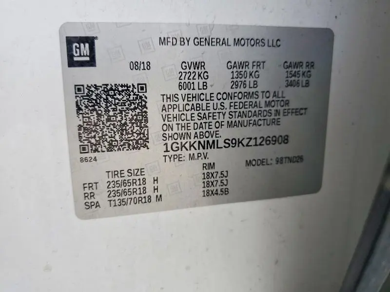 2019 GMC ACADIA SLT-1  