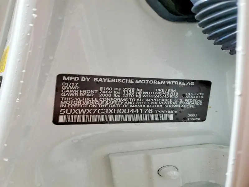 2017 BMW X3 XDRIVE35I  