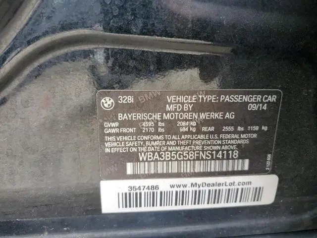 2015 BMW 328 XI SULEV  