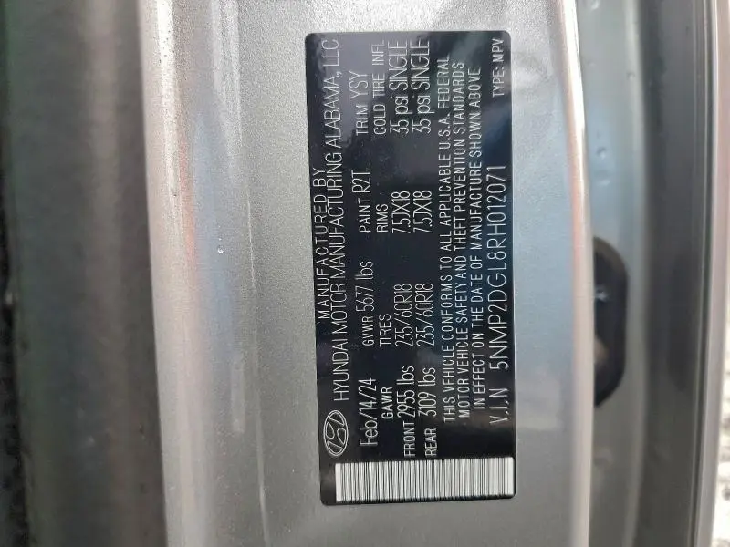 2024 HYUNDAI SANTA FE SEL  