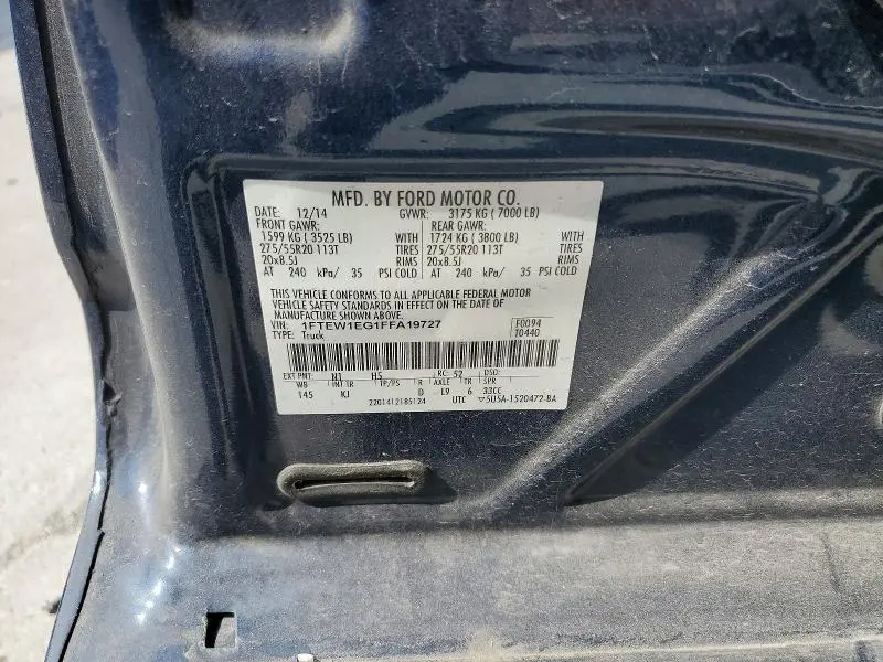 2015 FORD F150 SUPERCREW  