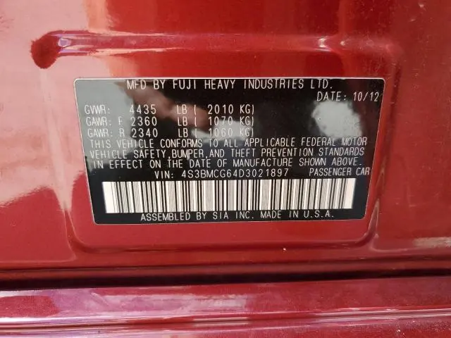 2013 SUBARU LEGACY 2.5I PREMIUM  