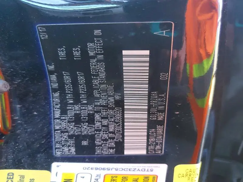 2018 TOYOTA SIENNA XLE 8-PASSENGER  