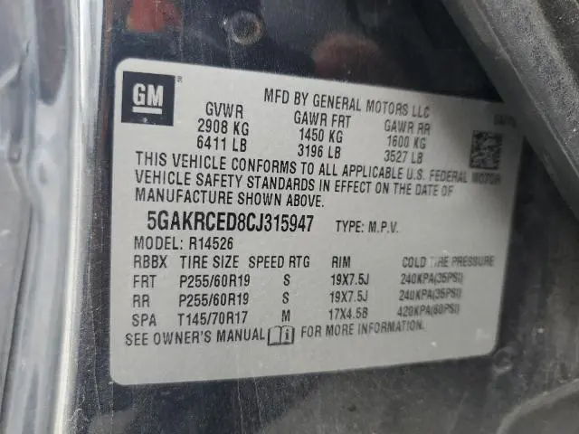 2012 BUICK ENCLAVE   
