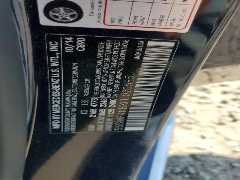 2015 MERCEDES-BENZ C 300 4MATIC  