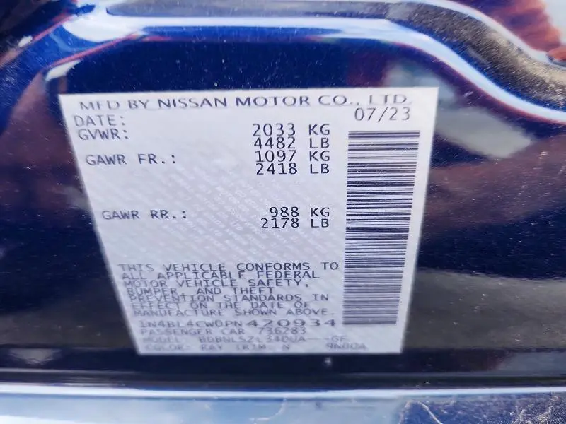 2023 NISSAN ALTIMA SR  