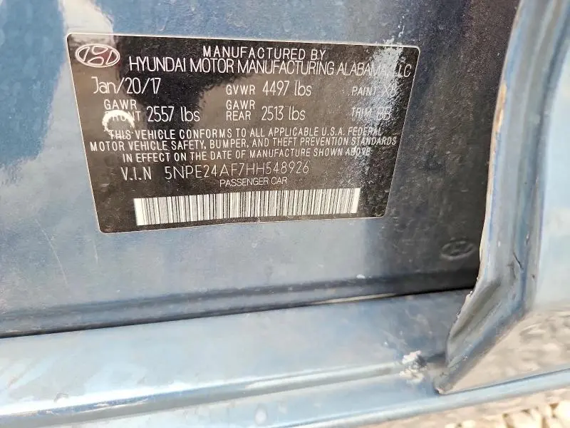 2017 HYUNDAI SONATA SE  