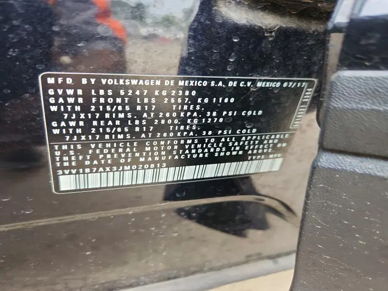 2018 VOLKSWAGEN TIGUAN S  