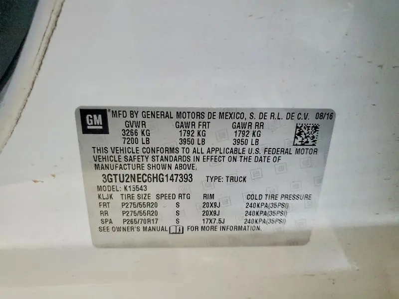 2017 GMC SIERRA K1500 SLT  
