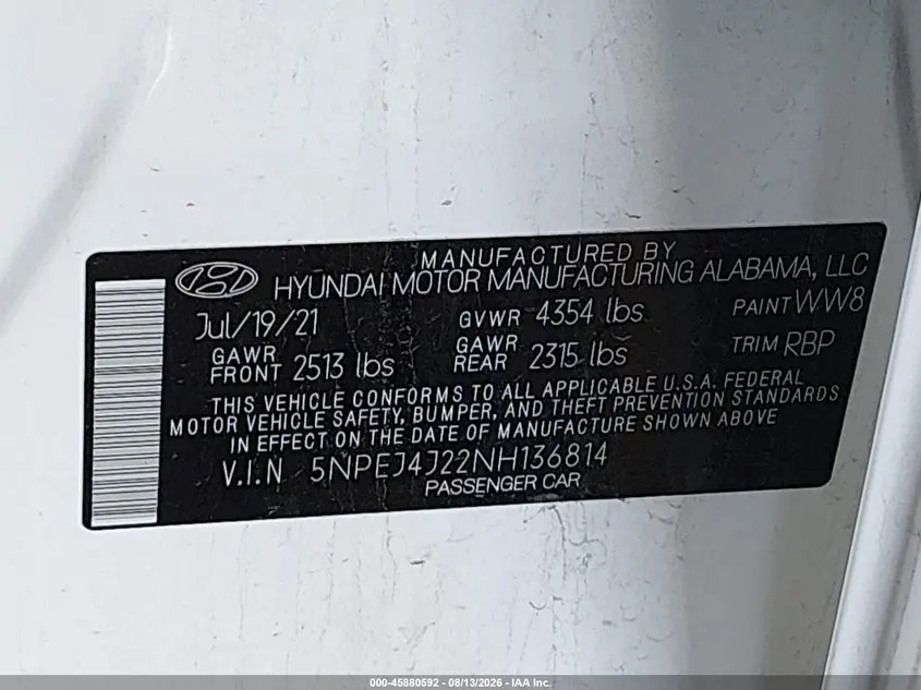 2022 HYUNDAI SONATA SEL PLUS