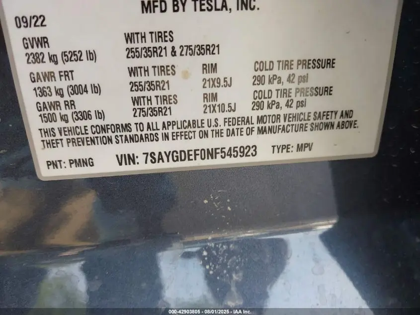 2022 TESLA MODEL Y PERFORMANCE DUAL MOTOR ALL-WHEEL DRIVE