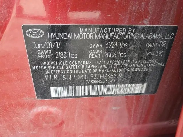 2018 HYUNDAI ELANTRA SEL  