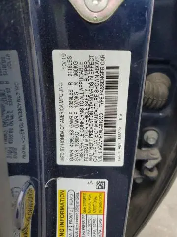 2020 HONDA ACCORD LX