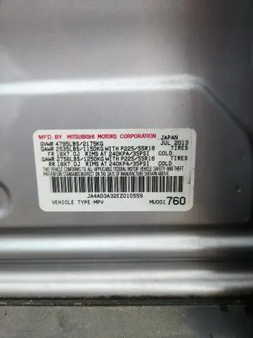 2014 MITSUBISHI OUTLANDER SE  