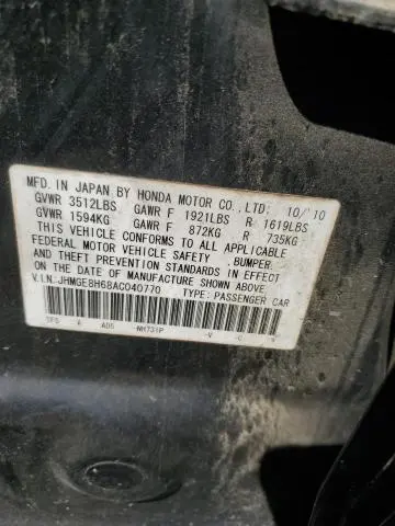 2010 HONDA FIT SPORT