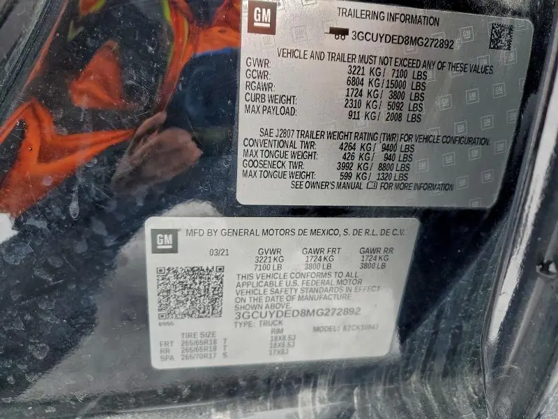 2021 CHEVROLET SILVERADO K1500 LT  