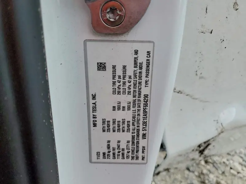 2023 TESLA MODEL 3   