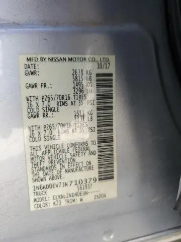 2018 NISSAN FRONTIER S  