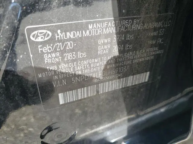 2020 HYUNDAI ELANTRA SE