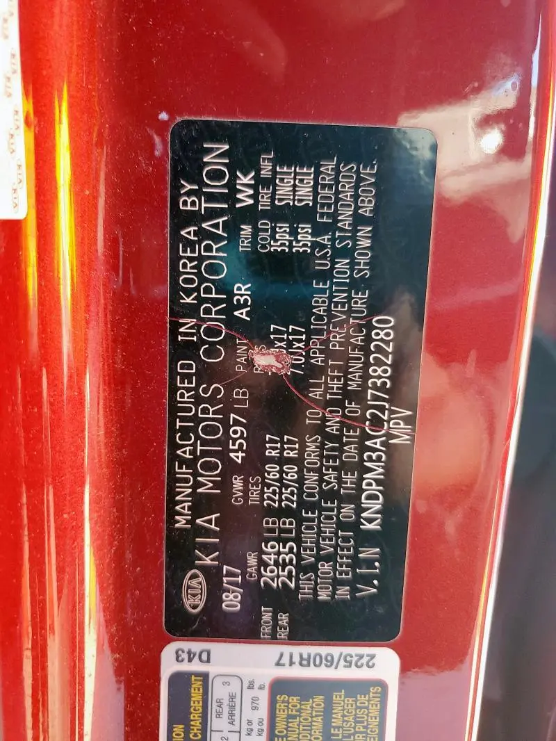 2018 KIA SPORTAGE LX  