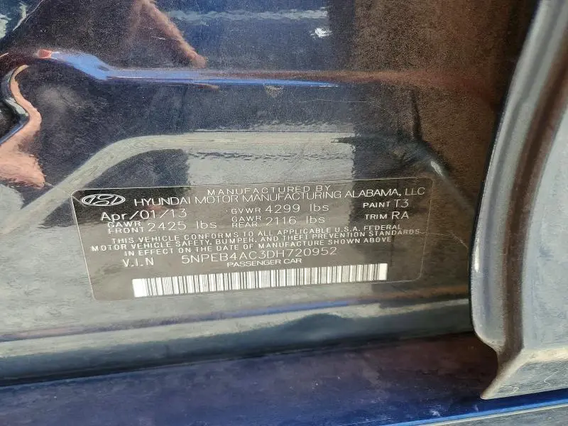 2013 HYUNDAI SONATA GLS  