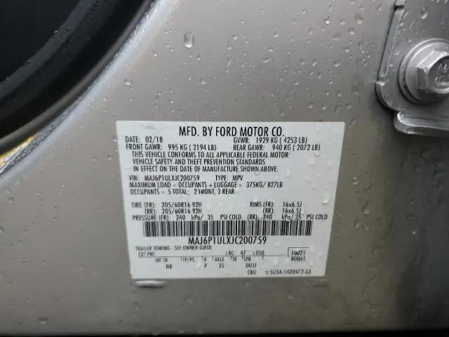 2018 FORD ECOSPORT SE  
