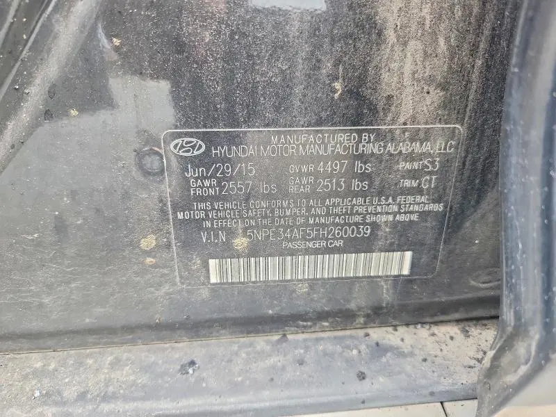 2015 HYUNDAI SONATA LIMITED  