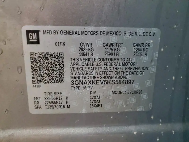 2019 CHEVROLET EQUINOX LT  