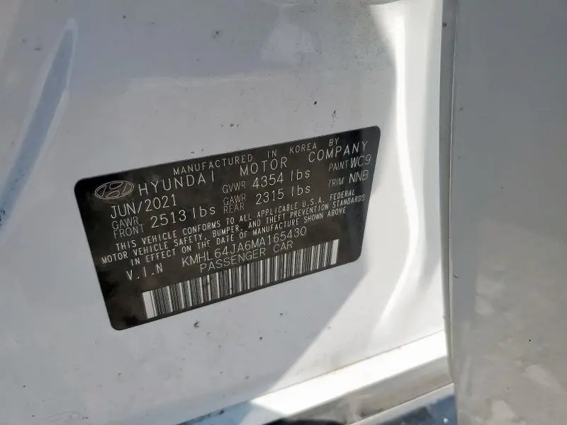 2021 HYUNDAI SONATA SEL  