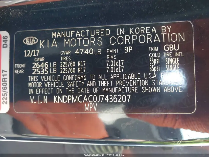2018 KIA SPORTAGE LX