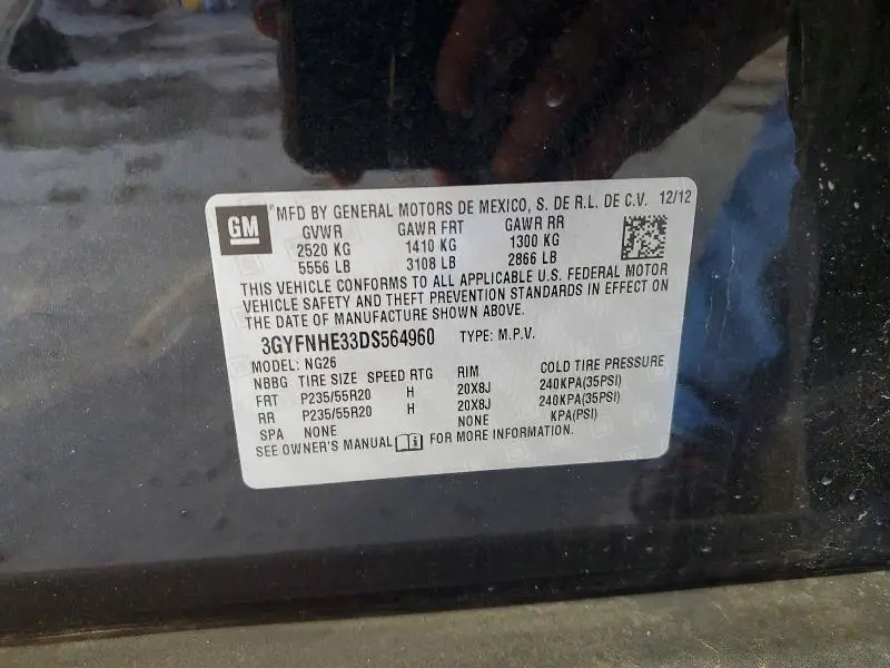 2013 CADILLAC SRX PERFORMANCE COLLECTION  