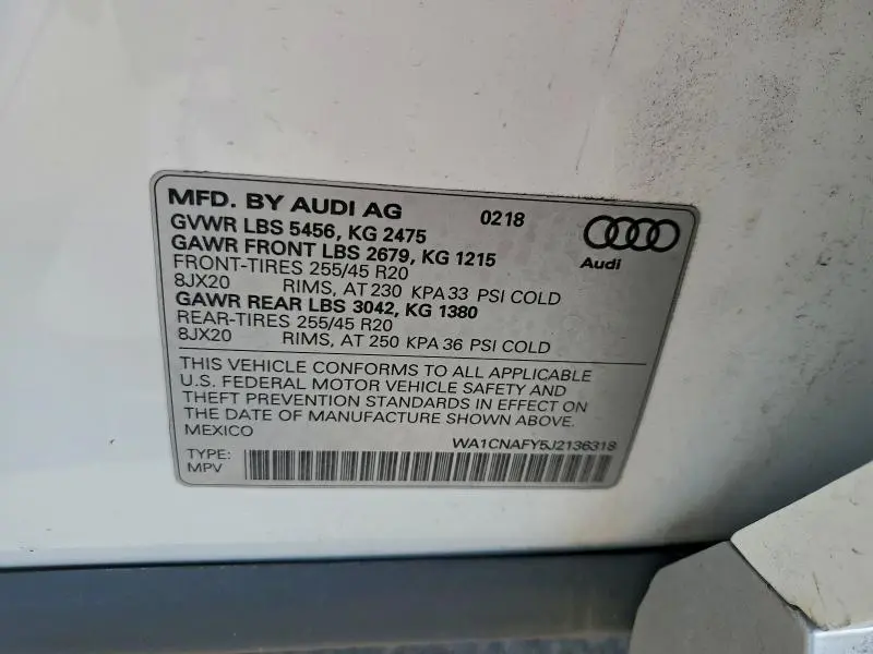 2018 AUDI Q5 PRESTIGE  