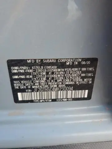 2021 SUBARU CROSSTREK SPORT  