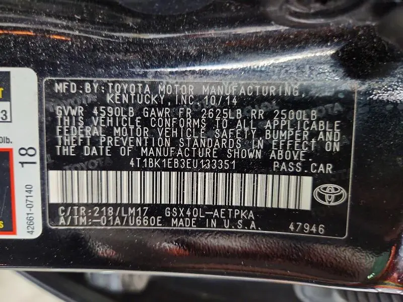 2014 TOYOTA AVALON LIMITED  