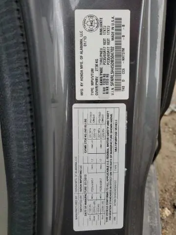 2013 HONDA ODYSSEY EX