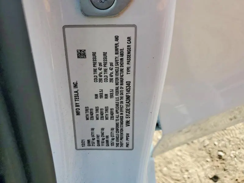 2022 TESLA MODEL 3   