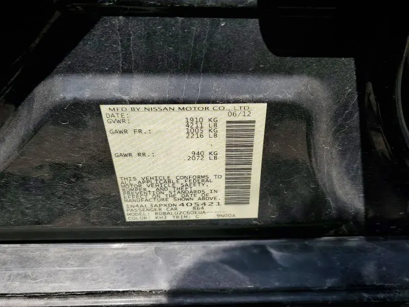 2013 NISSAN ALTIMA   
