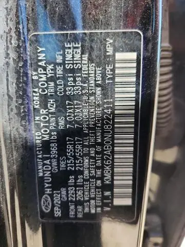 2022 HYUNDAI KONA SEL