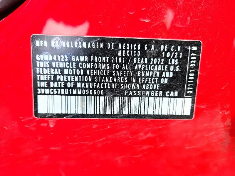 2021 VOLKSWAGEN JETTA S  