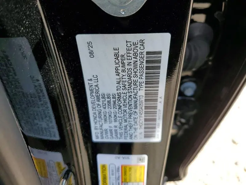 2025 HONDA ACCORD SE  