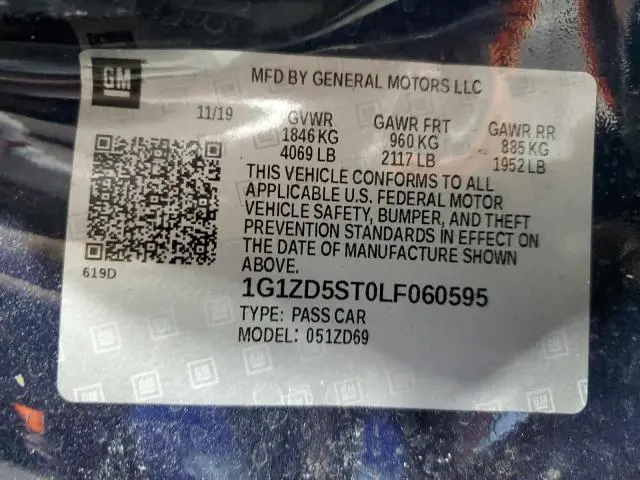 2020 CHEVROLET MALIBU LT  