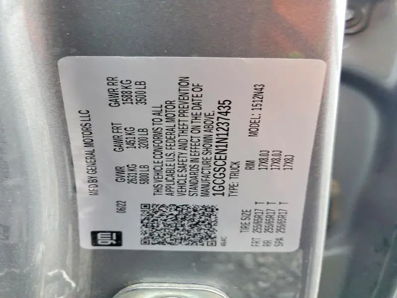 2022 CHEVROLET COLORADO LT  