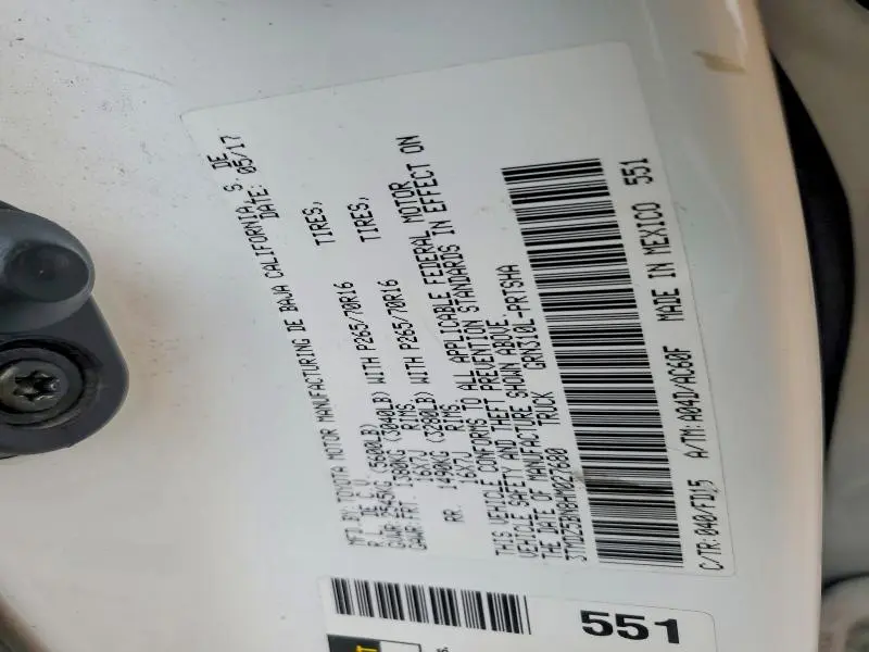 2017 TOYOTA TACOMA DOUBLE CAB  