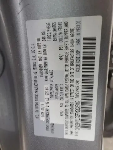 2015 MAZDA 3 TOURING  