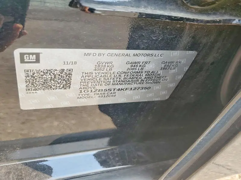 2019 CHEVROLET MALIBU LS  
